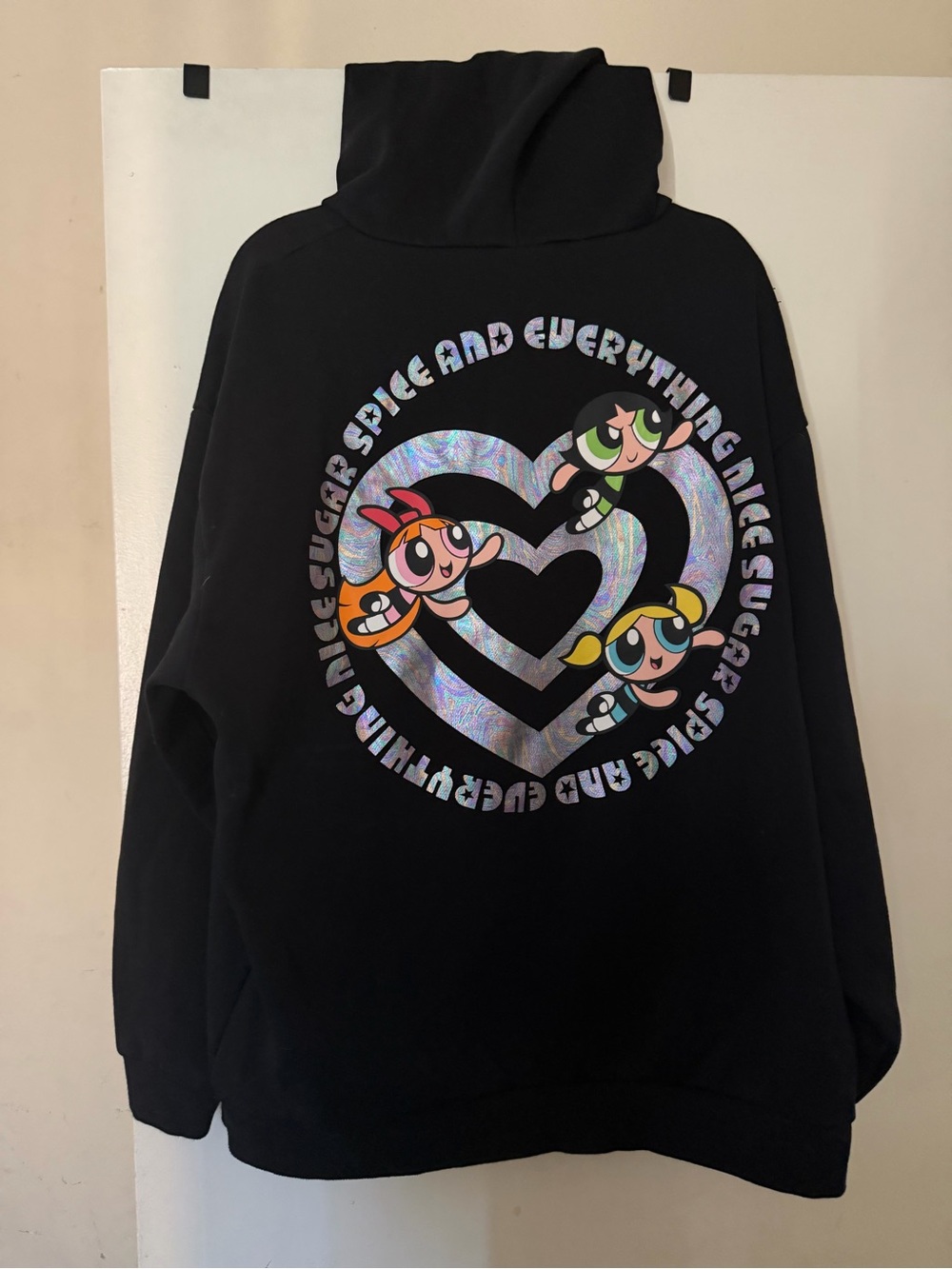 Dolls Kill x Powerpuff Girls Chemical X Holographic Hoodie Size S